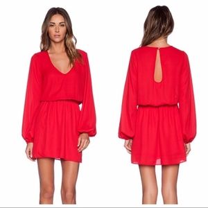 Show me your Mumu red rainier long sleeve dress M